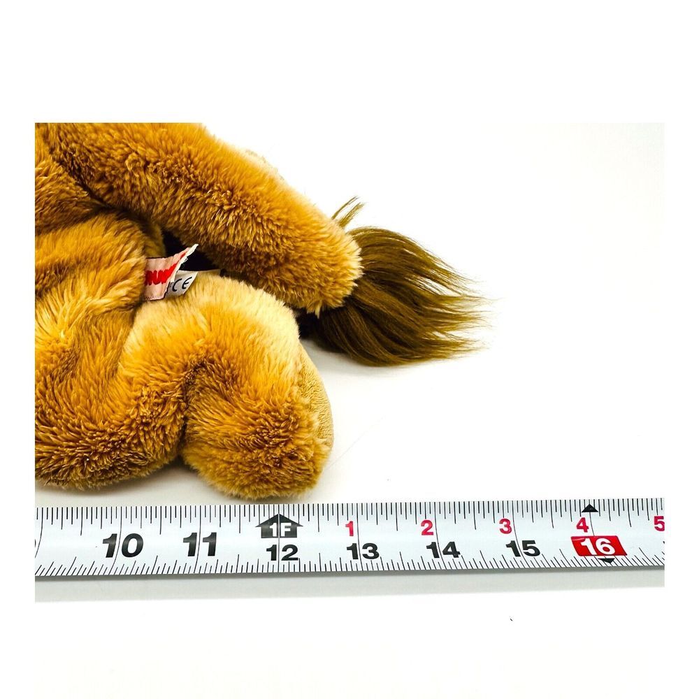 Aurora World Realistic Lion Bean Bag Male Full Furry Mane Plush 12in Stuffed Toy - Picture 11 of 13